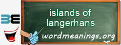 WordMeaning blackboard for islands of langerhans